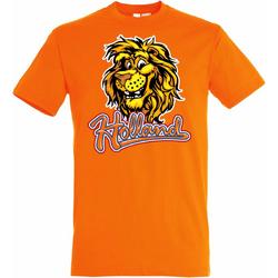 T-shirt Holland Leeuw In Kleur | Oranje Shirt | Koningsdag Kleding | Oranje | maat XXL
